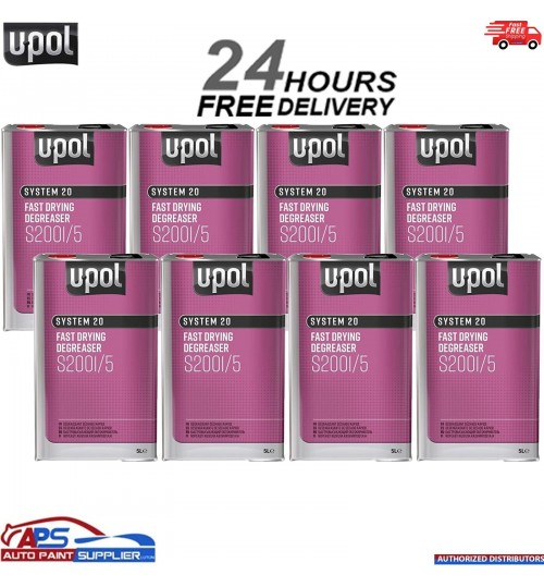 8 X U-POL SYSTEM 20 S2001 FAST PANELWIPE DEGREASER 5L Panel wipe Upol